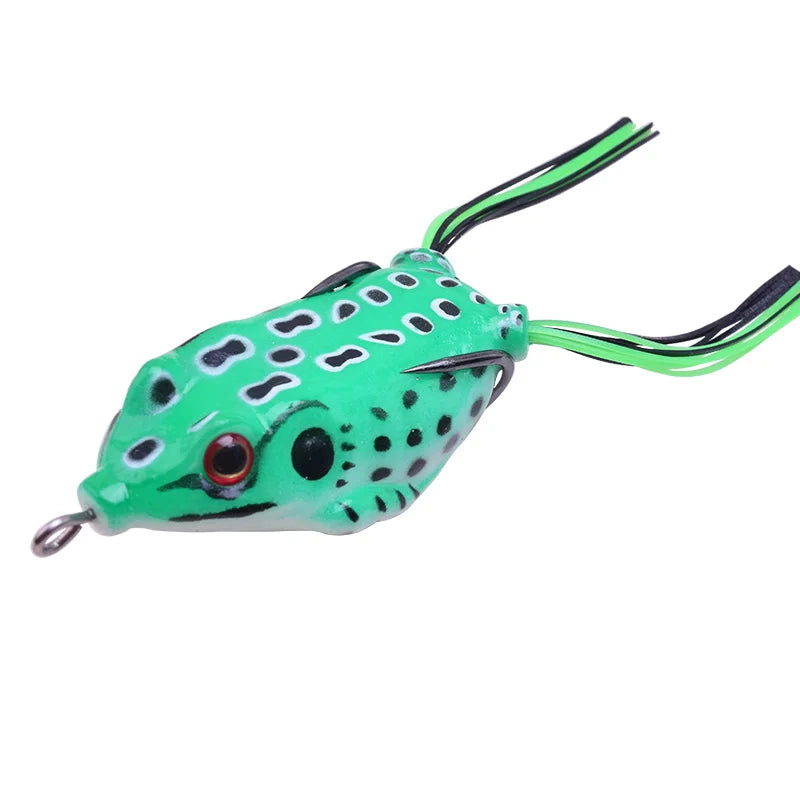 8PCS Mixed Color Frog Soft Lure Set Top Water Wobblers Rubber Artificial Baits for Pike Snake Head Gear Lures Kit Fishing Tackle