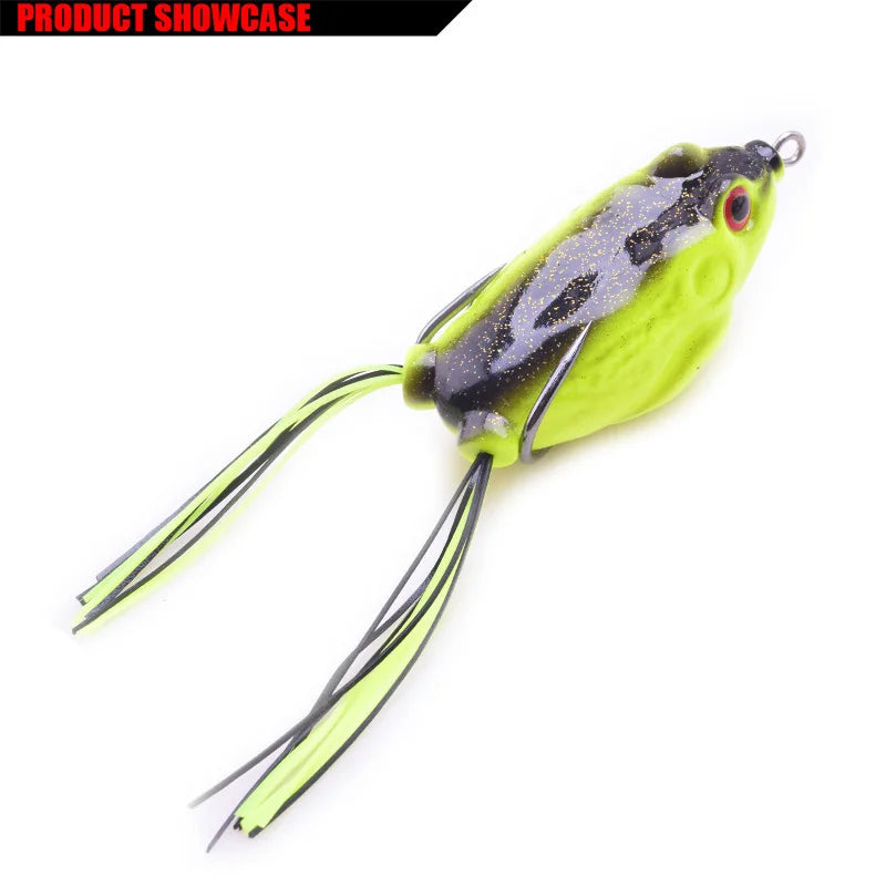 8PCS Mixed Color Frog Soft Lure Set Top Water Wobblers Rubber Artificial Baits for Pike Snake Head Gear Lures Kit Fishing Tackle