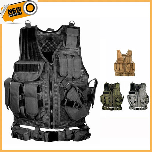 2022 Tactical Equipment Military Molle Vest Hunting Armor Vest Army Gear Airsoft Paintball Combat Protective Vest For CS Wargame