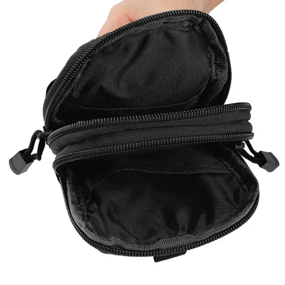 Men's Belt Bag Outdoor Waist Phone Pouch Nylon Waterproof Tactical Molle Pocket Sports Hunting Accessories EDC Tool Storage Pack